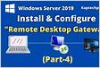 Installation de Remote Desktop Gateway sur Windows Server 201